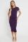 Purple Cap Sleeve Midi Dress