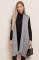 Charcoal Soft Knit Sleeveless Long Cardigan