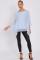 Light Blue Silk Batwing Sleeve Top