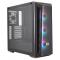 Cooler Master MasterBox MB520 ARGB Mid Tower 2 x USB 3.0 Edge-to-Edge Tempered Glass Side Window Panel Black Case with DarkMirror Front Panel & Addressable RGB LED Fans