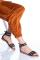 Women`s Studded Black Leather Sandals