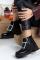 Women`s Black Patent Leather Boots