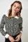 Women`s Collar Detail Black Blouse