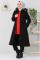 Women`s Zipped Black Cachet Coat