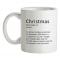 Christmas Definition mug.