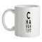 Eye Test mug.