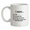 I Want... Queen Lyrics mug.