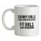 Skinny Girls Look Good in Clothes. Fit Girls Look Good Naked mug.