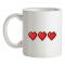 Trio of 16 Bit Hearts mug.