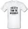 I Run Better Than The Government male t-shirt.