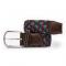 Woven Belt - Blue / Green Zigzag