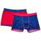 Bamboo Boxers 2 Pack - Red / Grey Spotted
