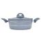 Grey Granite Casserole Cooking Dish & Lid