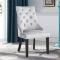 Light Grey Velvet Upholstered Dining Chairs Set of 2