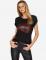 Lauren Moshi Edda Crystal Biting Lip T-Shirt Size: S Colour: Black