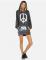Lauren Moshi Desiree Brush Peace Hoodie Dress Size: L Colour: Black