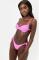 Frankies Bikinis Maggie Underwire Glitter Bikini Top in Cosmos Size: S Colour: Pink