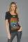Lauren Moshi Myra Def Leppard Leopard T-Shirt Size: M Colour: Black