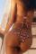 Frankies Bikinis Kailyn Floral String Bikini Bottom in Brown Buttercup Size: M Colour: Brown