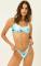 Frankies Bikinis Dexter Satin Scoop Bikini Top as seen on Sofia Richie Size: S Colour: Blue