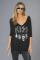 Lauren Moshi Eva x Kiss Oversized T-Shirt Size: XS Colour: Black