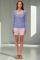 Sundry Clothing Square Neck Long Sleeve Top Size: M Colour: Blue