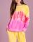 PJ Salvage One Love Ombre Tie Dye Crew Neck Long Sleeve Sweater Size: S Colour: Pink