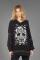 Lauren Moshi Samantha Butterfly Skull Burst Hoodie Size: M Colour: Black