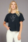 Wildfox Trompe L`oeil Boy Tee Size: L Colour: Black