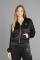 Lauren Moshi Kathleen Crystal Roses Satin Bomber Jacket Size: XL Colour: Black