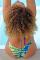 Bitching & Junkfood ZENDAYA Bikini Bottom Blue & Yellow Tie Dye Size: S Colour: Yellow