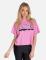 Lauren Moshi Rue Barbie Convertible Crop T-Shirt Size: M Colour: Pink