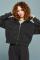 Samii Ryan Black Stone Wash Zip-Up Hoodie Size: L Colour: Black