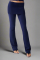 Frankies Bikinis Mason Cloud Knit Flare Pant in Luna Blue as seen on Una Healy Size: M Colour: Blue