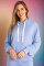 PJ Salvage Choose Happy Long Sleeve Hooded Top Colour: Blue Size: S