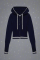 Frankies Bikinis Aimee Cloud Knit Zip Up Starlight Hoodie as worn by Malin Andersson Size: L Colour: Blue