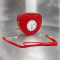 Buckle Down Products Wizard of Oz Heart Clock Cross Body Bag Colour: Red