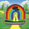 Buckle Down Products Wizard of Oz Rainbow Cross Body Bag Colour: Red