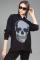Lauren Moshi Corbin Heart Eye Skull Pullover Size: XL Colour: Black