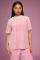 Samii Ryan Optimist Velour T-Shirt Size: S Colour: Pink