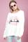 Lauren Moshi Noleta Zipper Mouth Sweatshirt Size: S Colour: White