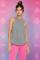 Spiritual Gangster Hamsa Jade Muscle Tank Size: L Colour: Grey