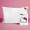 Hello Kitty x Kitsch Satin Pillowcase - Solid Ivory Hello Kitty Bow Colour: White