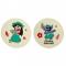 Disney Lilo & Stitch Set of 2 Ceramic Coasters Colour: Cream