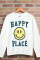 Junk Food Womens Happy Place Flea Market Fleece Sweater Size: M Colour: White