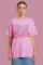 Daisy Street Garfield Washed Tyler Tee Size: L Colour: Pink