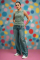 Daisy Street x Paul Frank Wide Leg Denim Jeans with Diamante Logo Colour: Blue Size: L