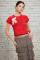 Daisy Street Youth Snow Washed Baby Tee Colour: Red Size: 10
