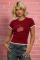 Daisy Street Double Layer Baby Tee Colour: Red Size: 8