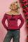 Daisy Street Off The Shoulder Pointelle Knit Top Colour: Red Size: 8